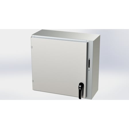 Saginaw Control & Engineering 2 Point Latch Electrical Enclosures, 24 in H, 10 in D, 25.38 in W, NEMA 3R, 4, 4X, 12, 13 SCE-24XEL2510SS6LP